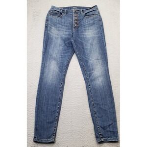 BDG Twig Ankle Jeans Womens 30 Blue Denim High Rise Stretch Whiskered Button Fly